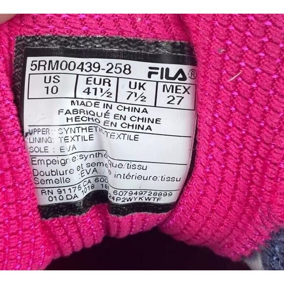 FILA Memory Cryptonic 3 Running Shoes Womens 10 Gray Mesh‎ Lace Up 5RM00439-258 - Picture 10 of 10